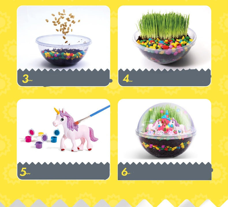 Terrarium Kit Dinosaur/Unicorn Design For Kids