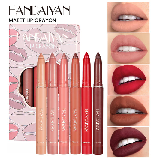 Lip Liner Lipstick Set Of 6 HANDAIYAN Lip Crayon