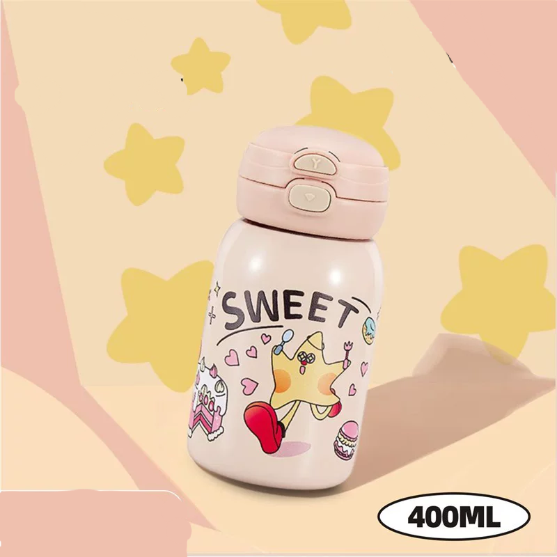 Water Bottle Stainless Steel 400ml 17cm