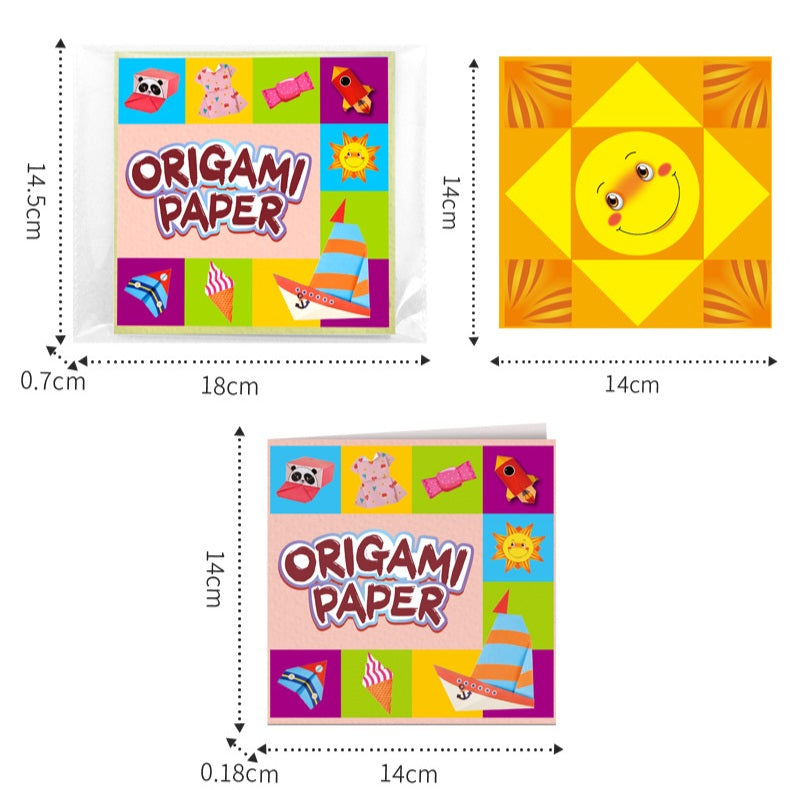 Kids Origami Paper Craft Kit โ 54 Sheets & 27 Folding Designs with Instruction Book