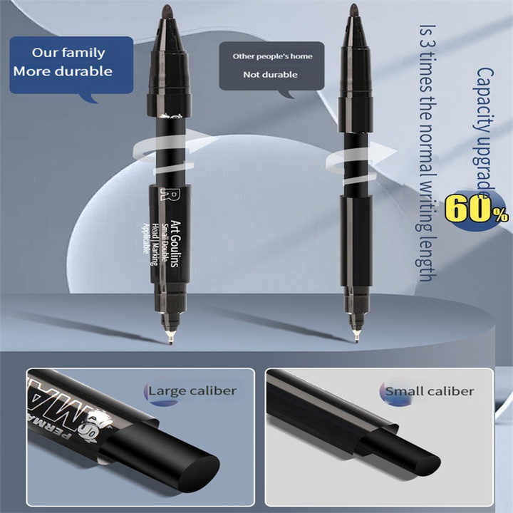 Marker With Black Head Pen For Art Double Sided