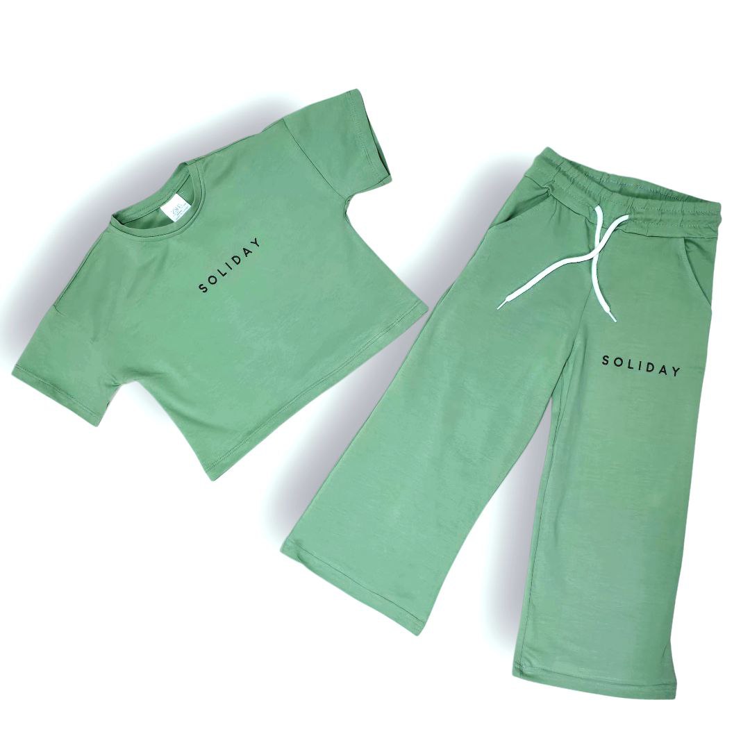 .Outfit SOLIDAY For Girls Tshirt&Pants Size 3-6y