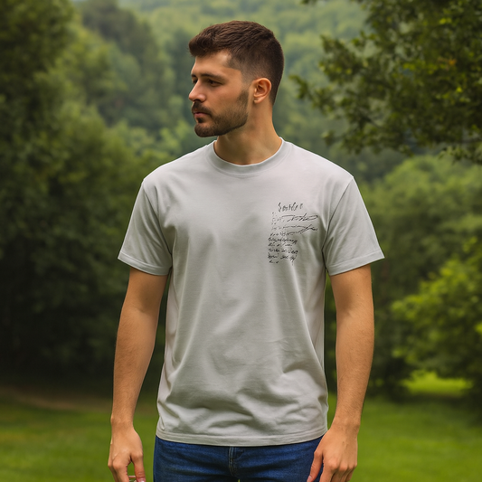 Light Grey Tshirt With Design Size XLarge