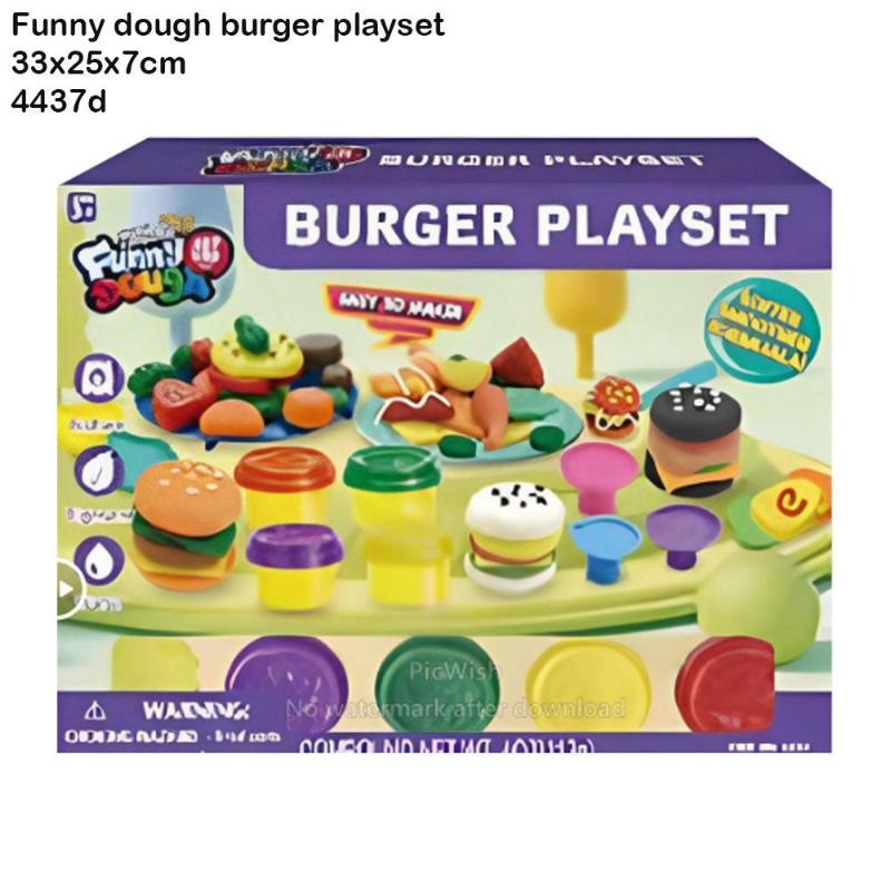 Burger Playset Funny Dough For Kids