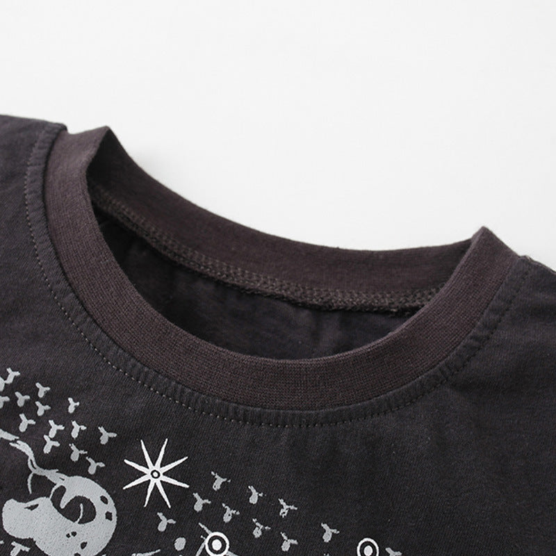 Outfit For Boys Traveling Cat Design Size 1-6y