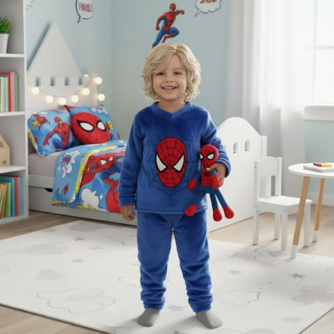 Winter Pyjama Warm Spider Man Design Size 1-2y