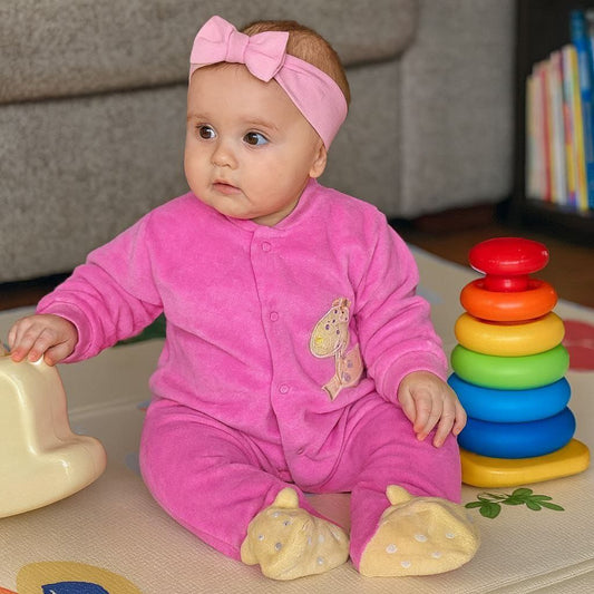 Jumpsuit For Baby Girl Giraffe Design Size 0-12 months