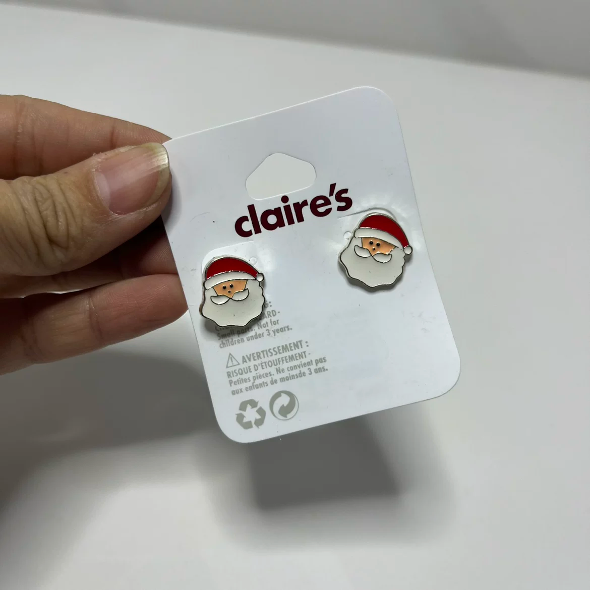 Earrings Santa Design Christmas Season