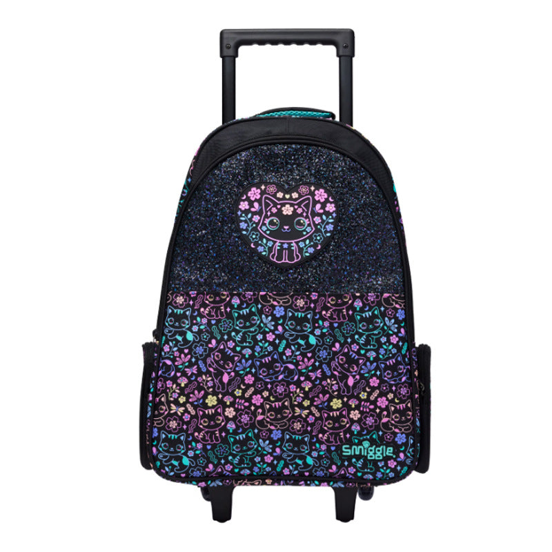 Smiggle Cat Design Set Of 3pcs Bottle Lunch Box Backpack 42cm