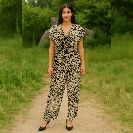 Jumpsuit For Women Tshirt Pant Lion Design Brand:PrettyLittleThing Size M