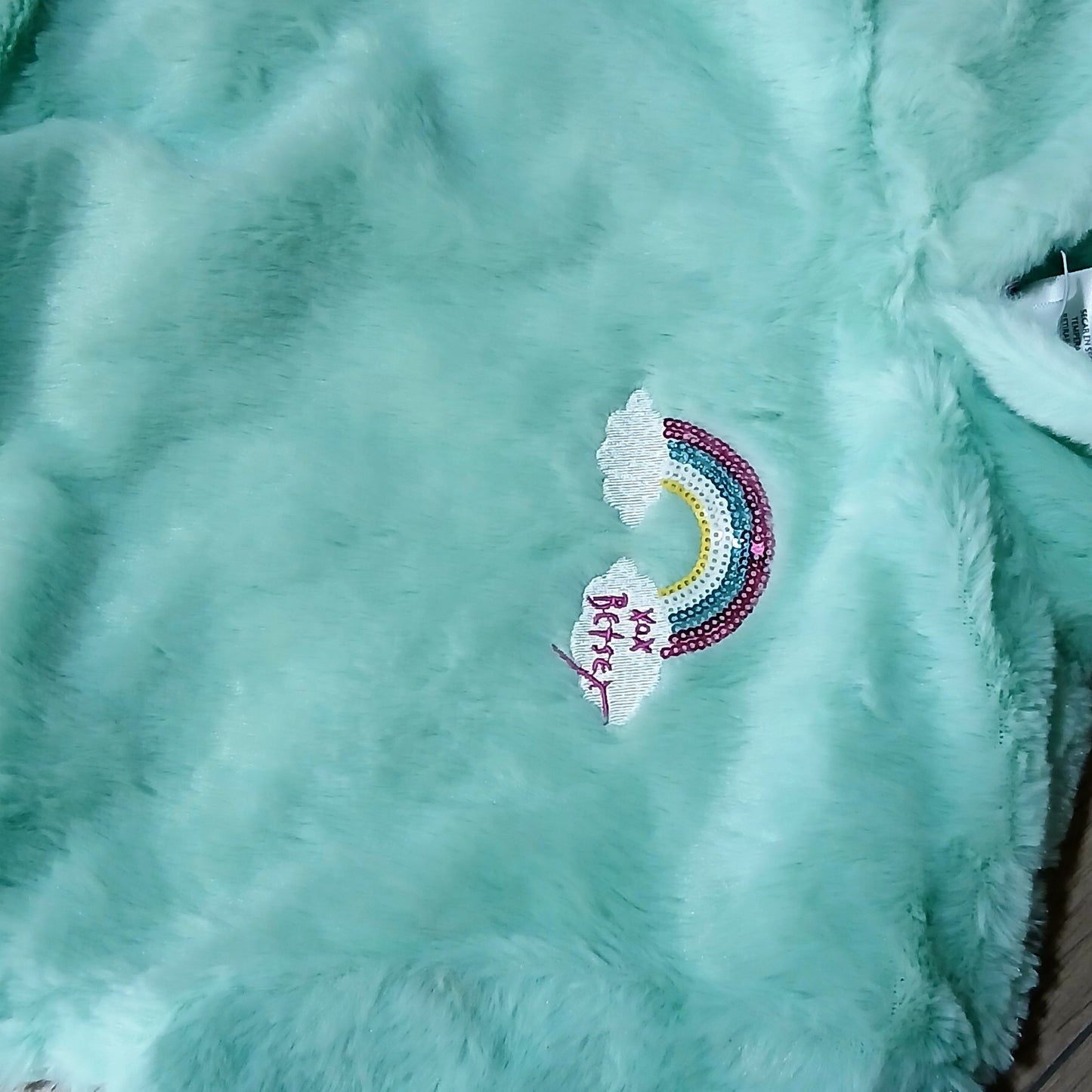 Very Warm Mint Rainbow Sweater Size 5-8y