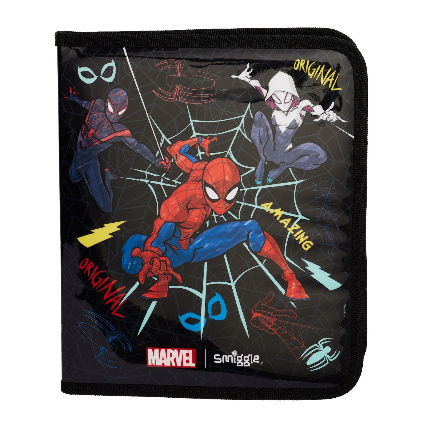 Smiggle Stationery Kit Zip It Pencil Case Spider Man Design