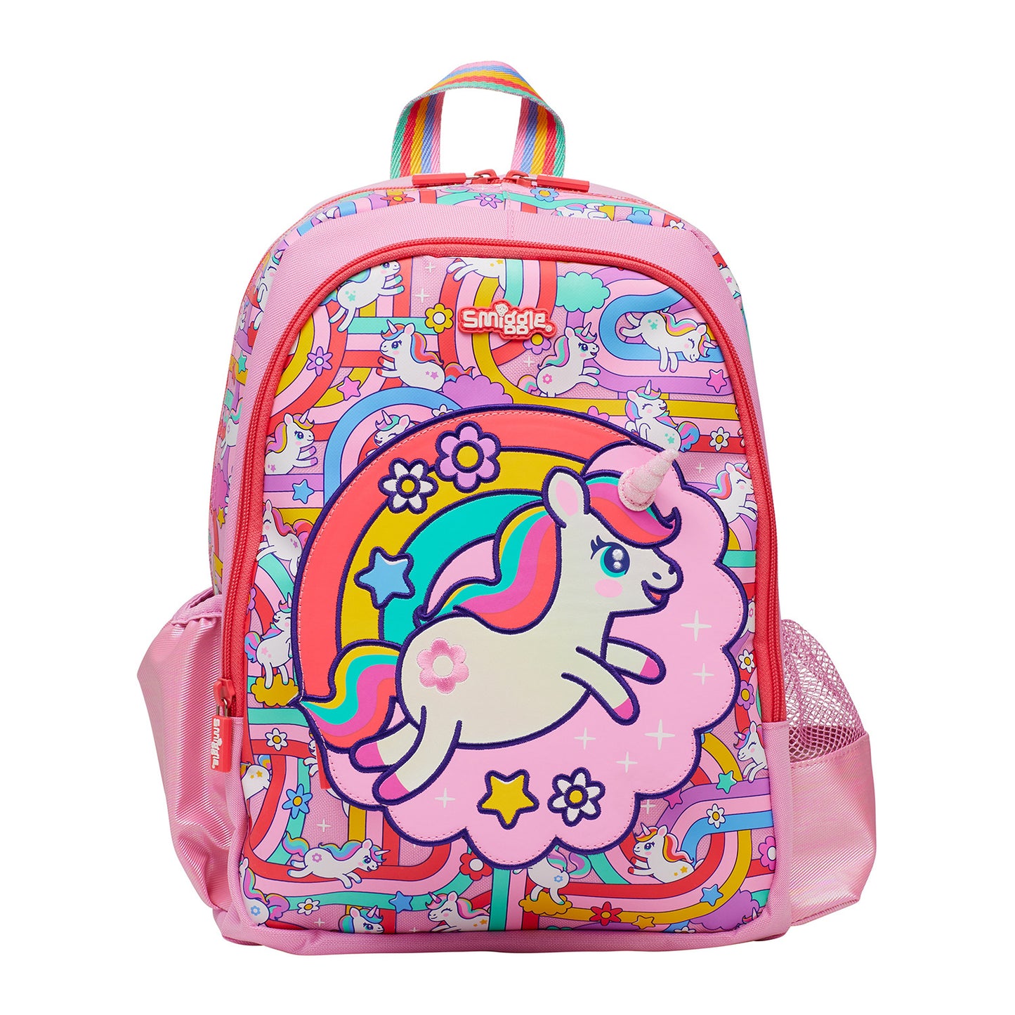 Smiggle Unicorn Design Set Of 3pcs Bottle Lunch Box Backpack 38cm