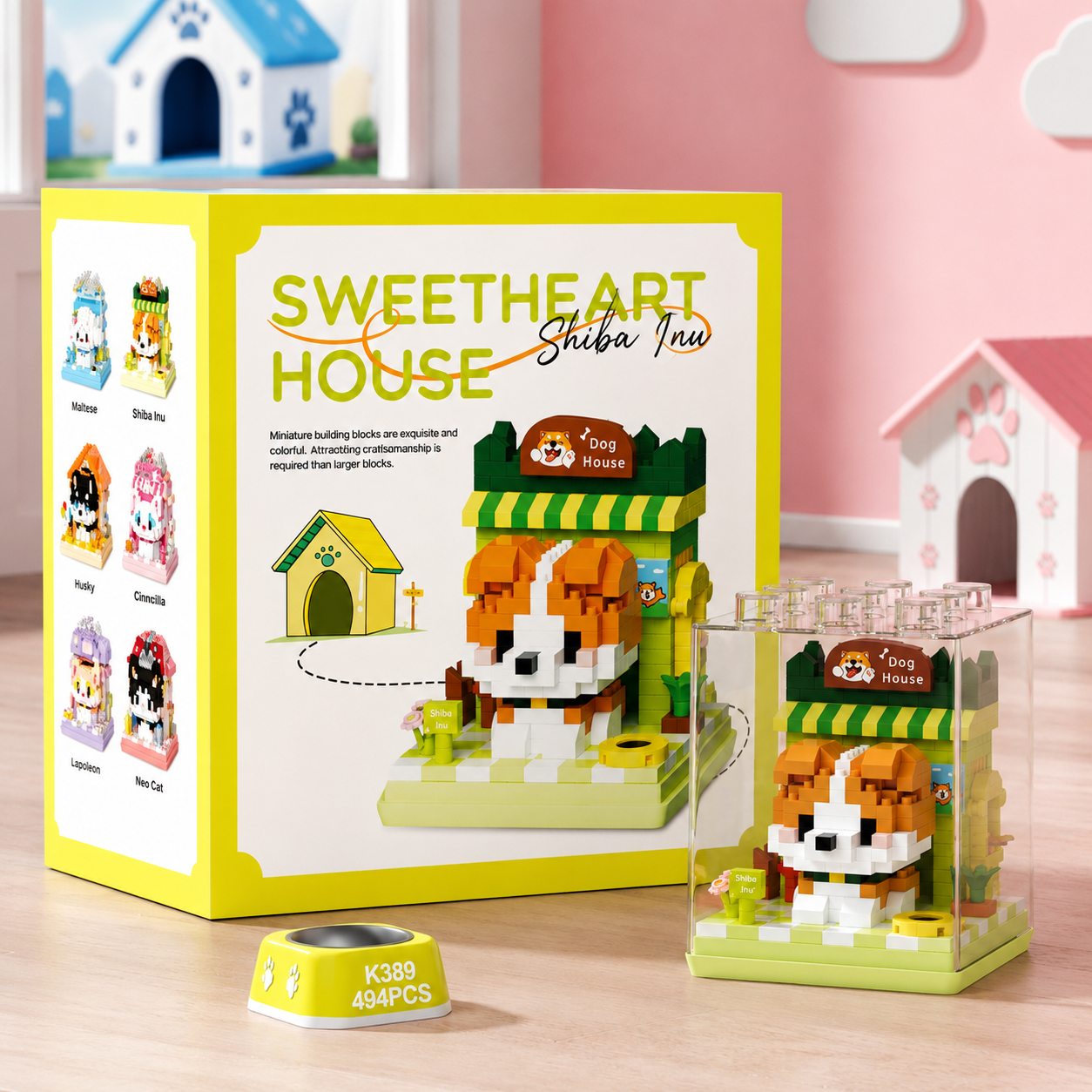Sweetheart House Mini Block Pet Collection With Box | 450pcs