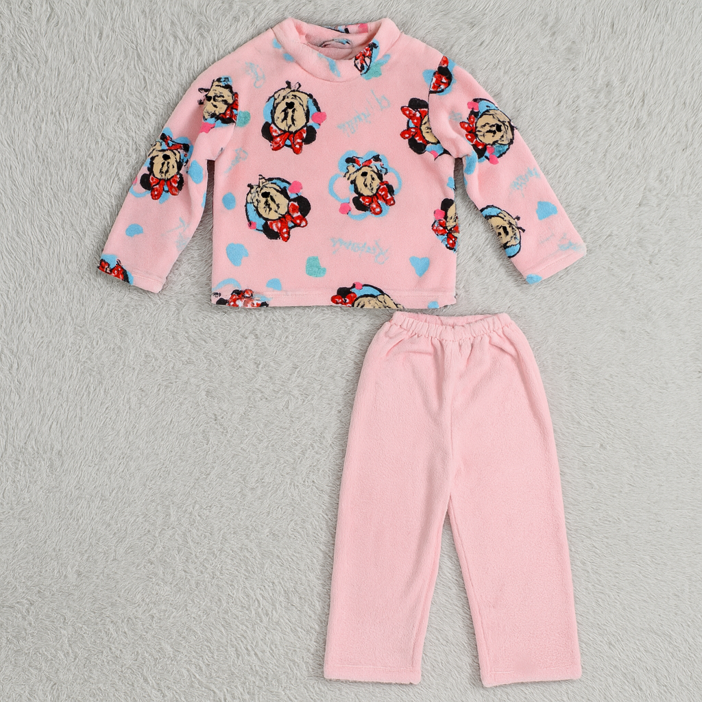 Pyjama Pink Warm Minnie Mouse Design Size 6-16y
