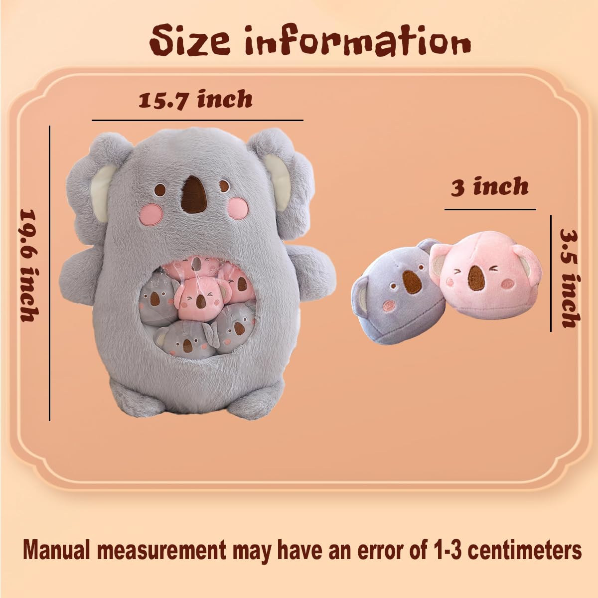 Stuffed Pillow Animal Design Toy Removable Minis