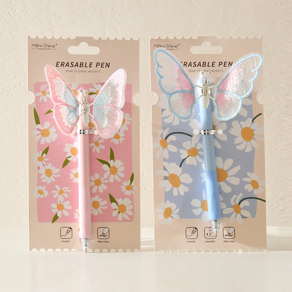 Butterfly Click Gel Pen Erasable Pen Crystal Blue 0.5mm