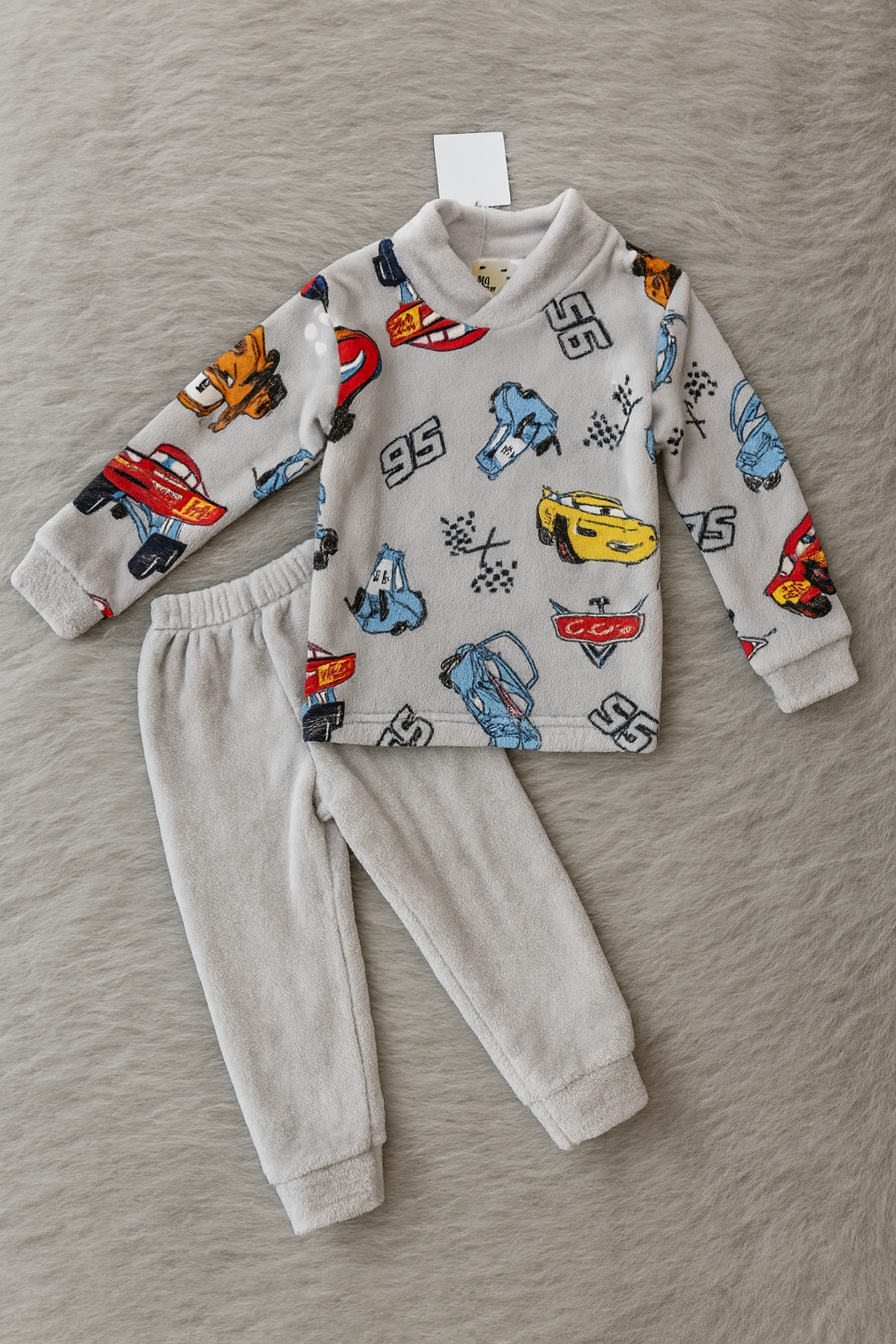 Pyjama Grey Warm Disney Cars Design Size 1-5y