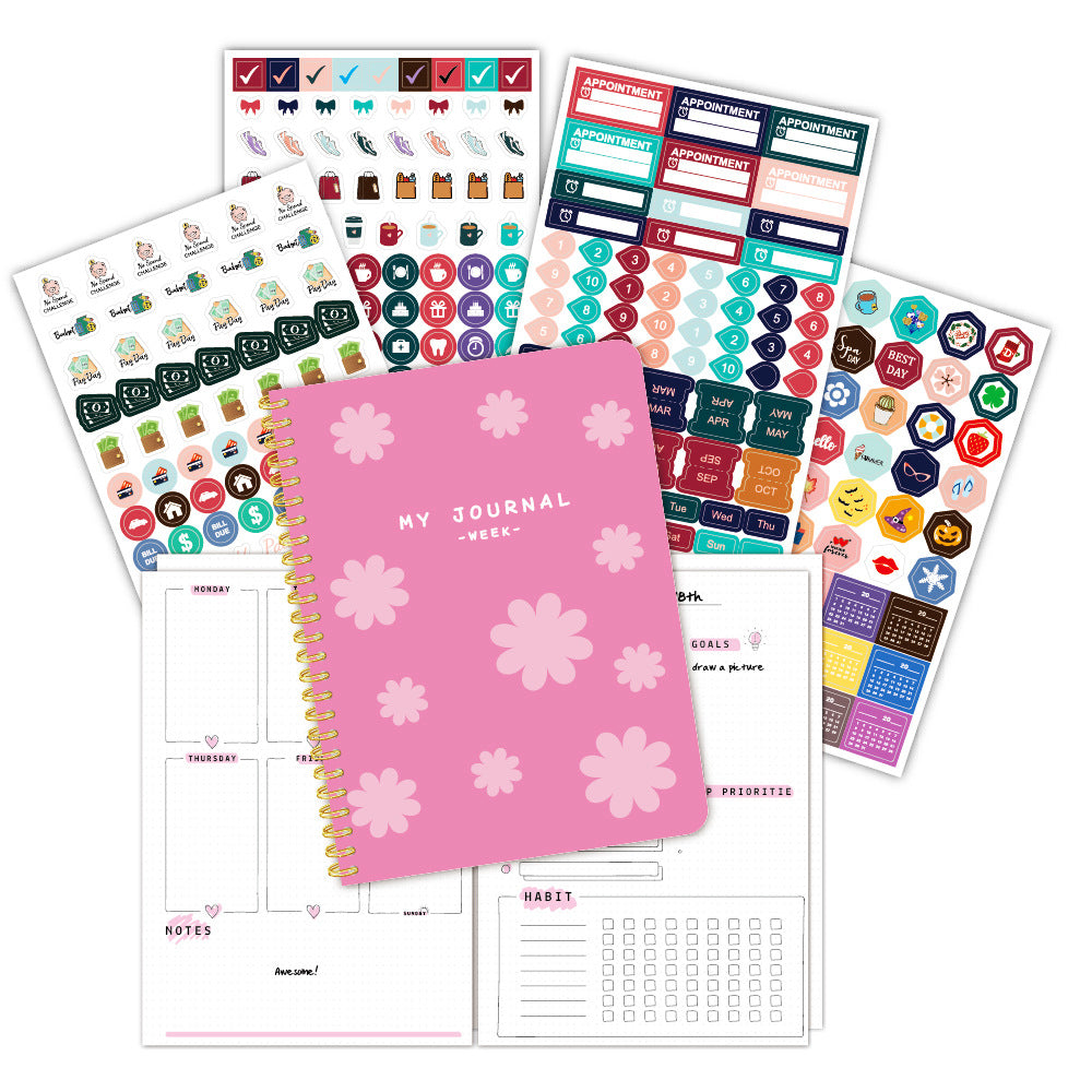 Week Journal With Stikers. To do list