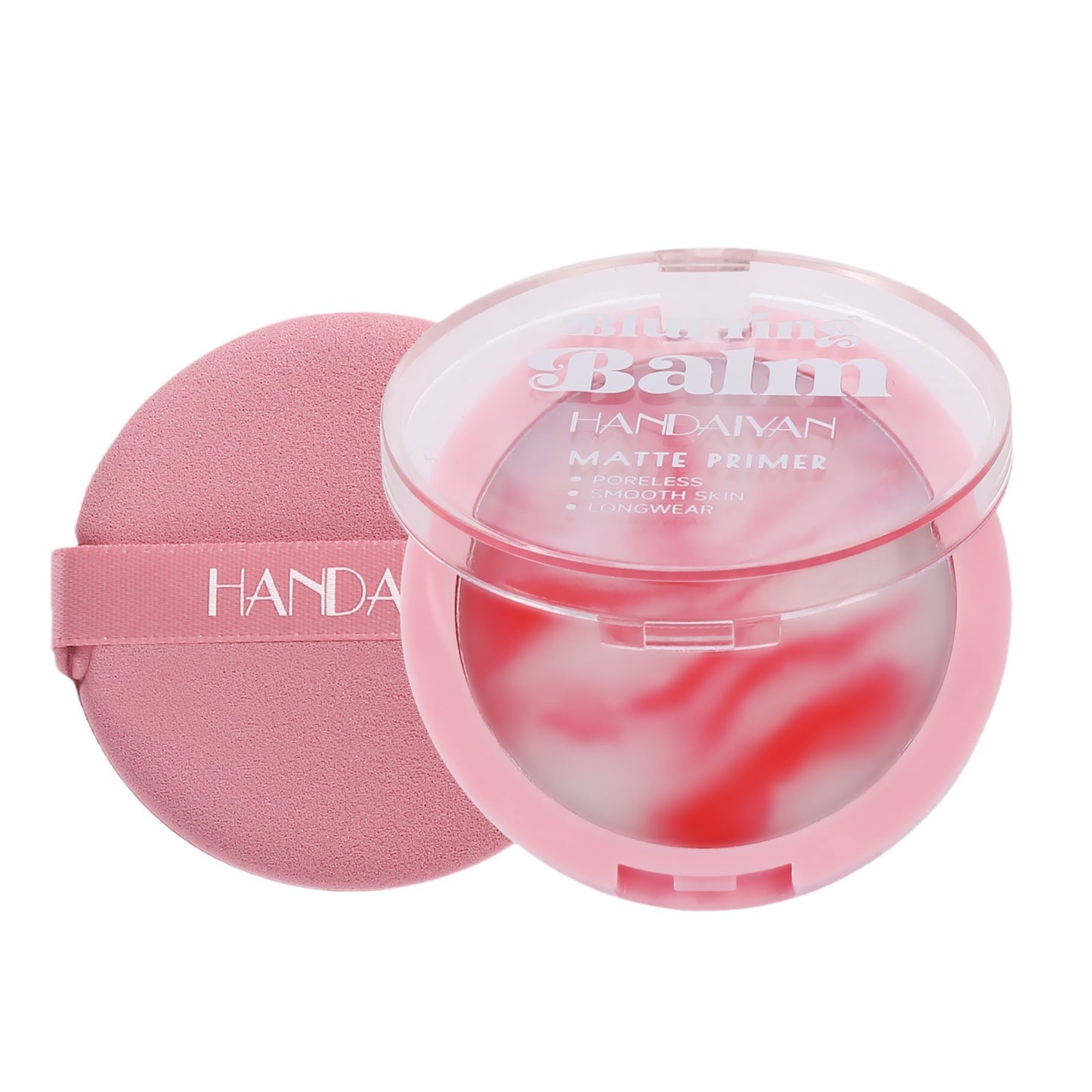 Blurring Balm Matte Primer Makeup Setting Cream With Powder Puff HANDAIYAN Waterproof Oil Control Hides Pores and Doesn't Remove Makeup