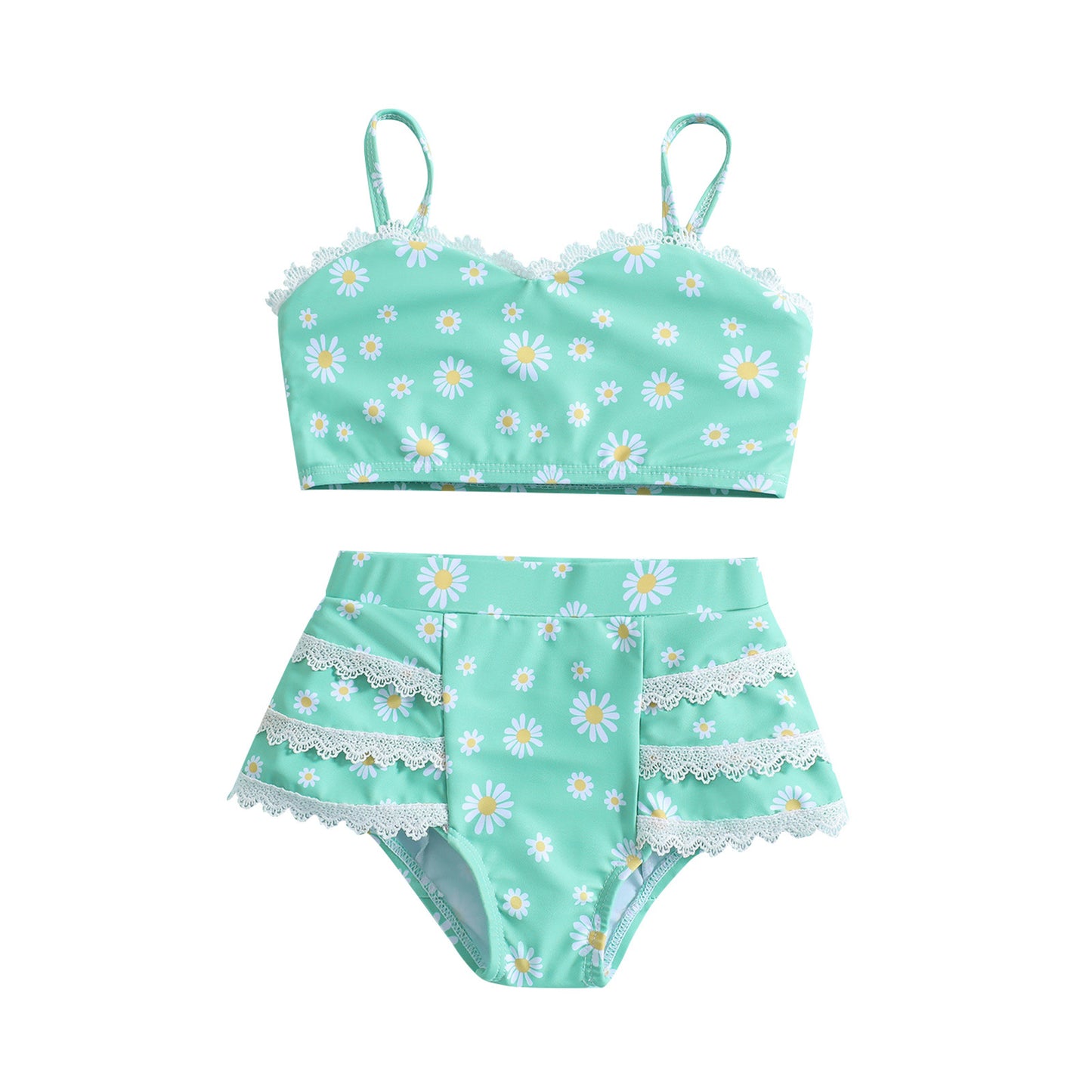 Swimwear For Kids Flower Design Set Of 2 Pcs Size 1-6y