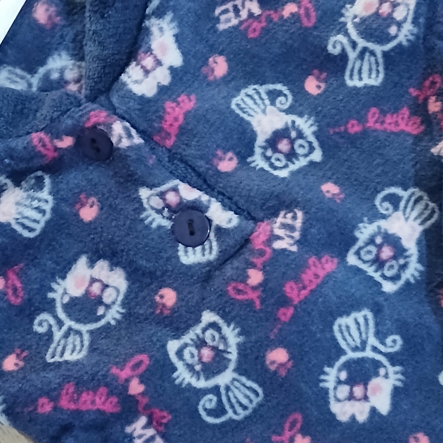 Pyjama Warm blue Kitty Design Size 1-5y