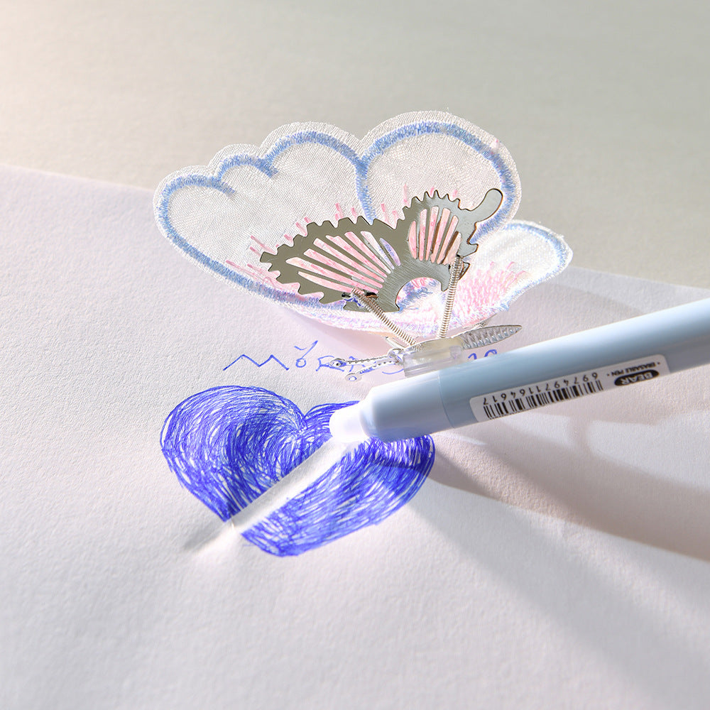 Butterfly Click Gel Pen Erasable Pen Crystal Blue 0.5mm