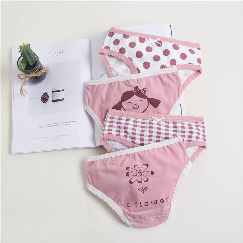 Set Of 4 Pcs Kids Underwear Panties Size 2-12y