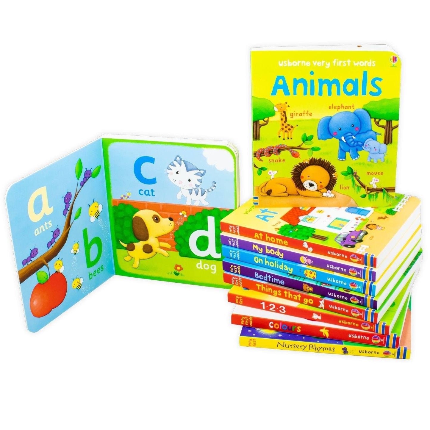 10 Books/Set USborne Very First Words Board Book Educational Toys for Children English Books