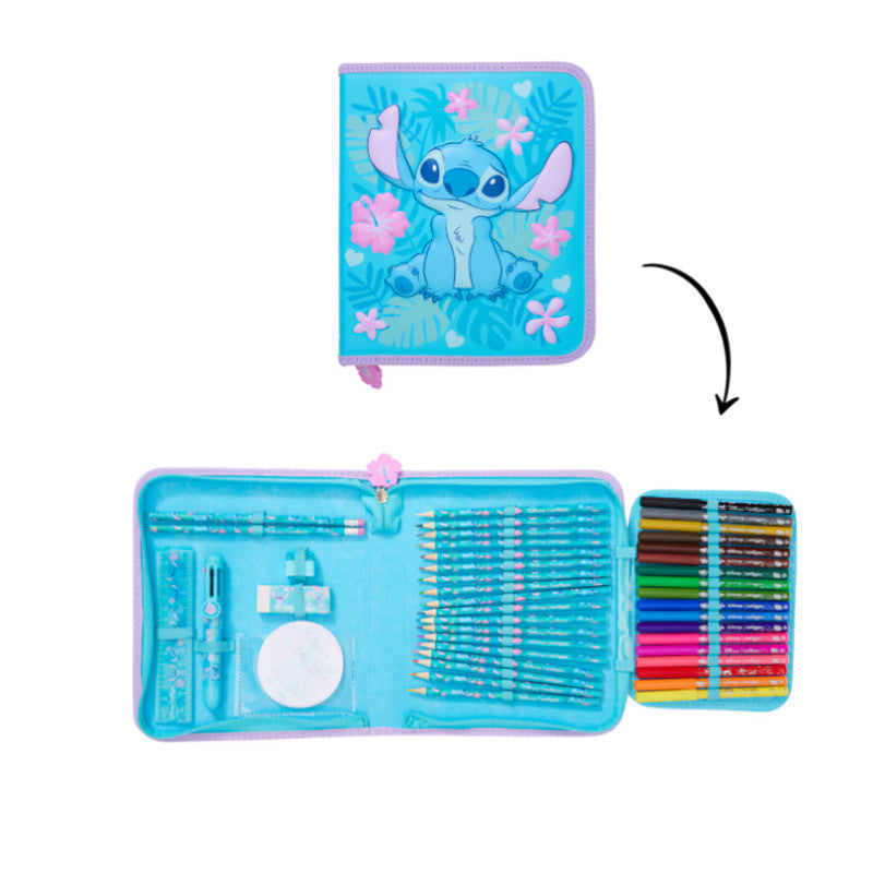 Smiggle Stitch Design Set Of 3pcs Bottle Lunch Box Backpack 42cm
