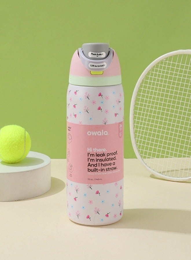 Owala Bottle Stainless Steel Free Sip Leak-proof Pink Blossom 710-950ml