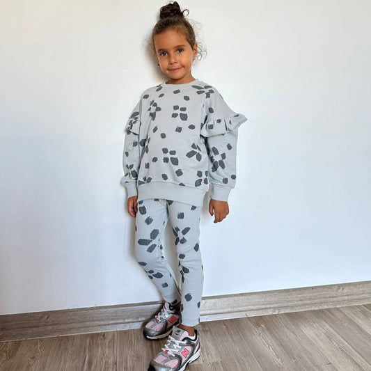 Grey Outfit With Legging For Girl 2-8y