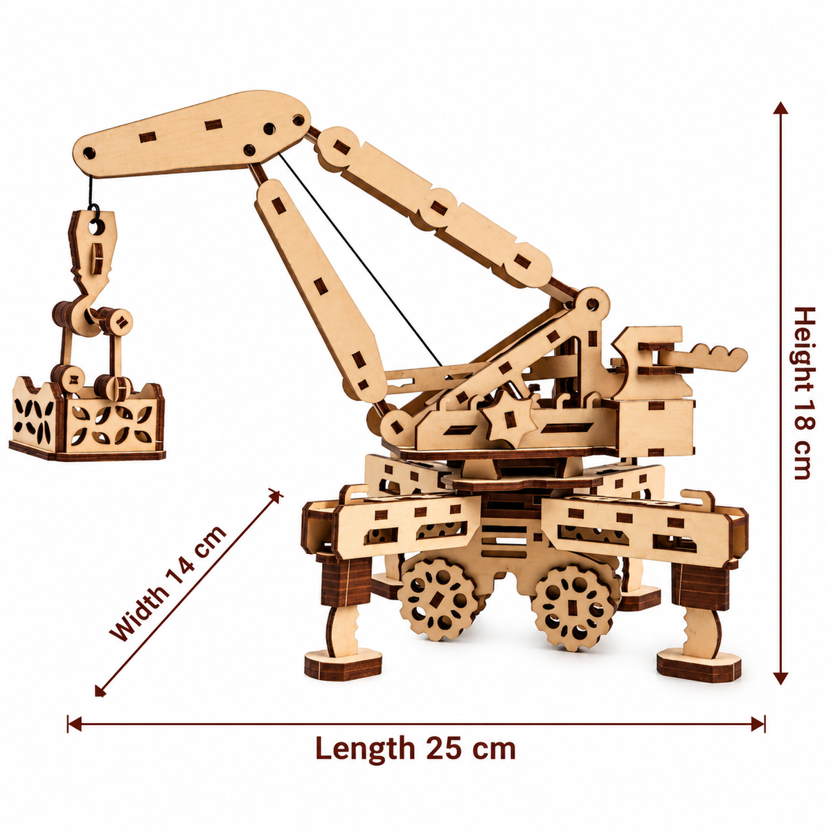 DIY Wooden Crane 3D Puzzle – STEM Building Model