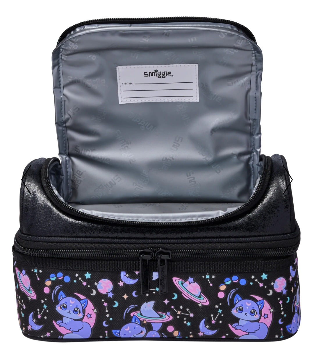 Smiggle Lunch Bag Bright Eyes Kitty Fox Design 24.5×17×15.5cm