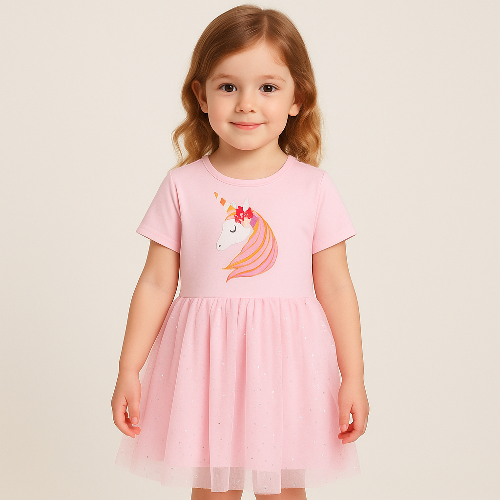 Unicorn Dress For Girls Size 2-4y