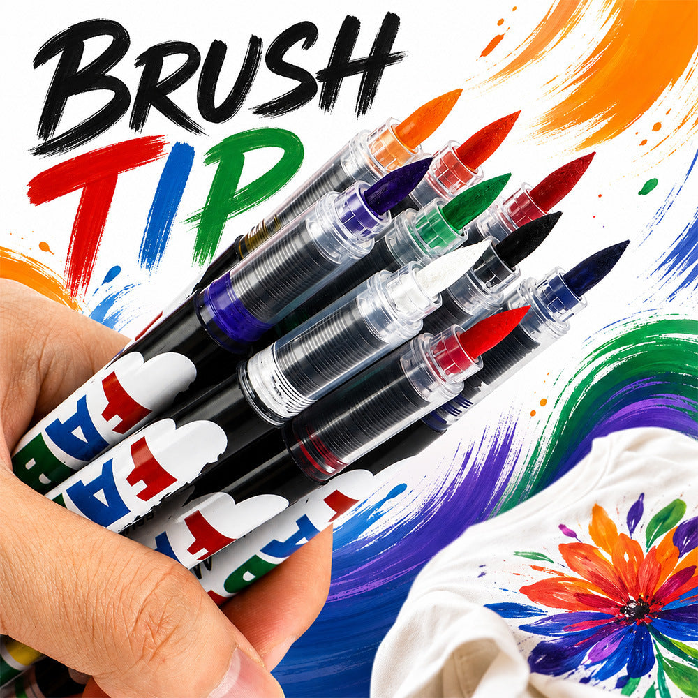 Fabric Brush Markers โ 12 / 24 / 36 Colors