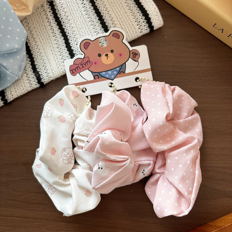 Pastel Bear Scrunchies Set | 3pcs
