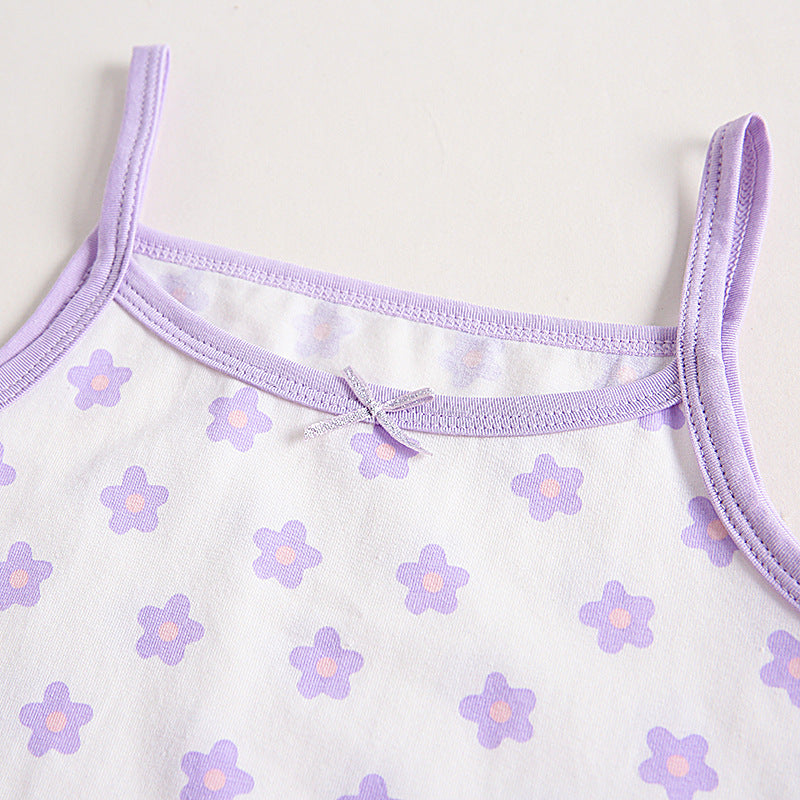 T Girls Undershirts Set Of 4 Pcs Size 2-10y