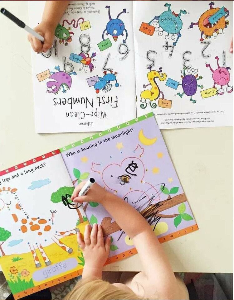 Usborne Wipe-Clean Books For Kids