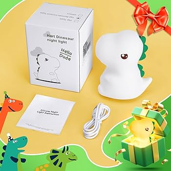 Dinosaur Silicone Color-Changing Night Light | Usb Rechargeable | 3+