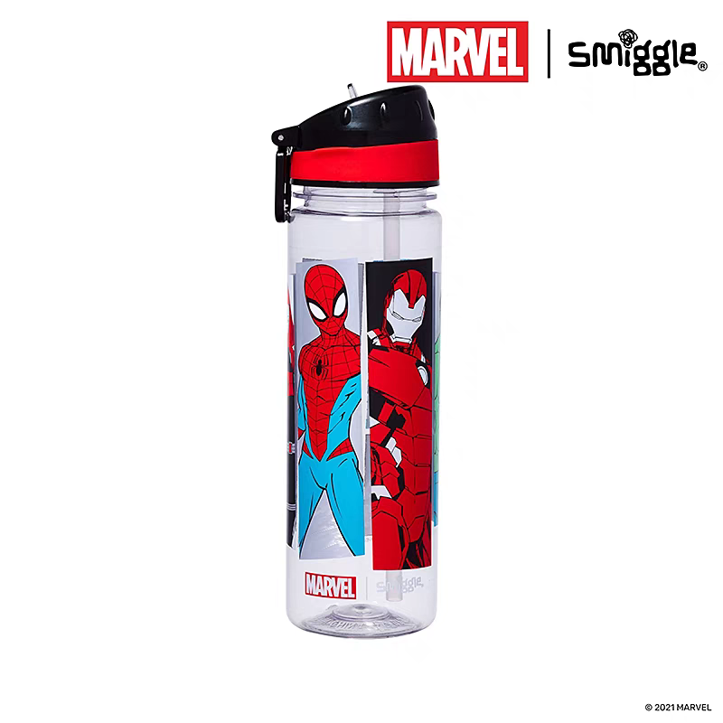 Smiggle Marvel Design 4Pcs Set Backpack 42cm Bottle Case Lunch bag
