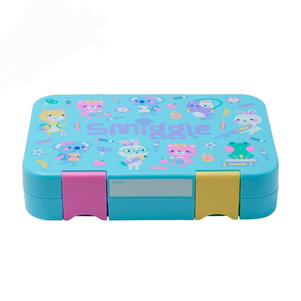 Smiggle Lunch Box Cute Animals Design 21×15×4.5cm