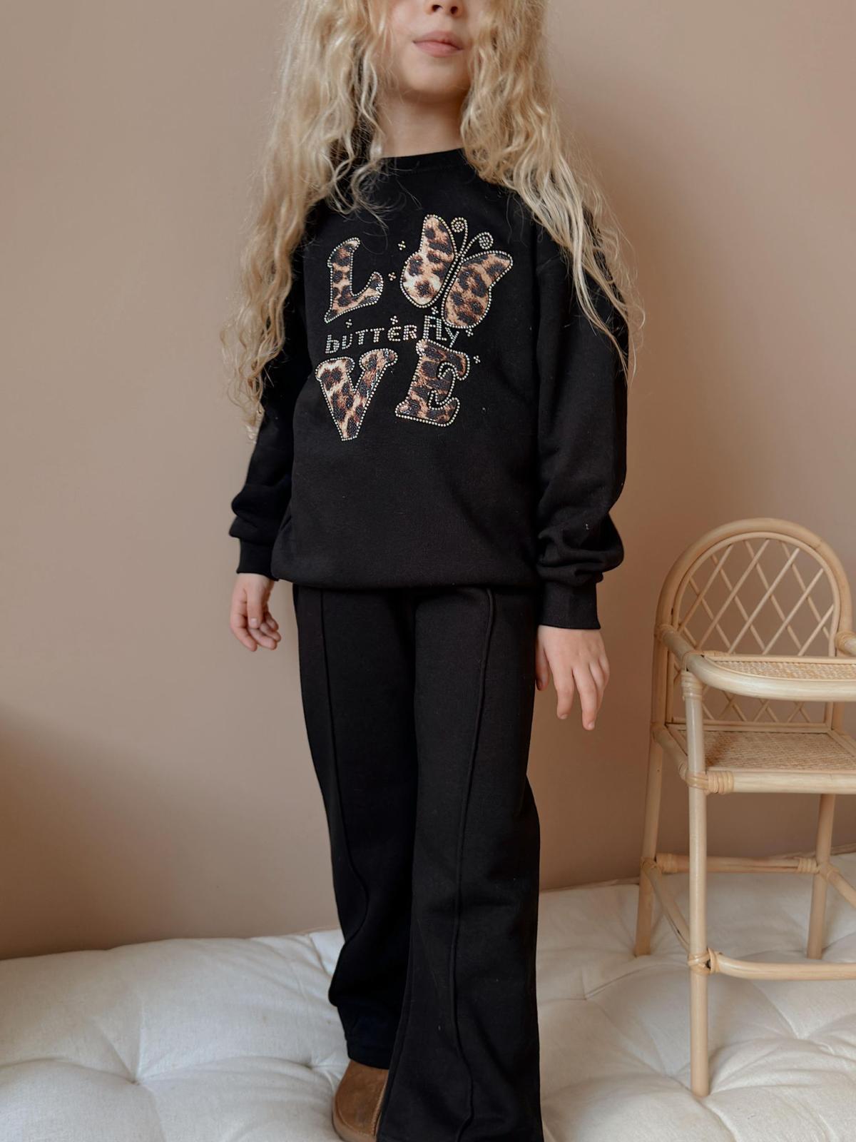 Outfit Warm With Fleece Love Design Size 3-10y