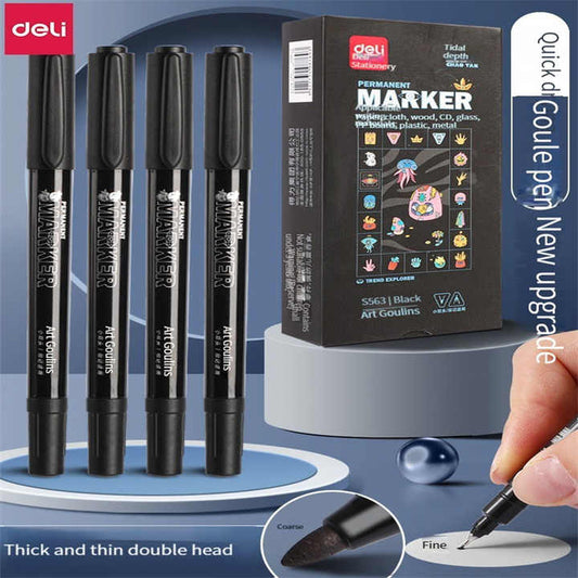 Marker With Black Head Pen For Art Double Sided