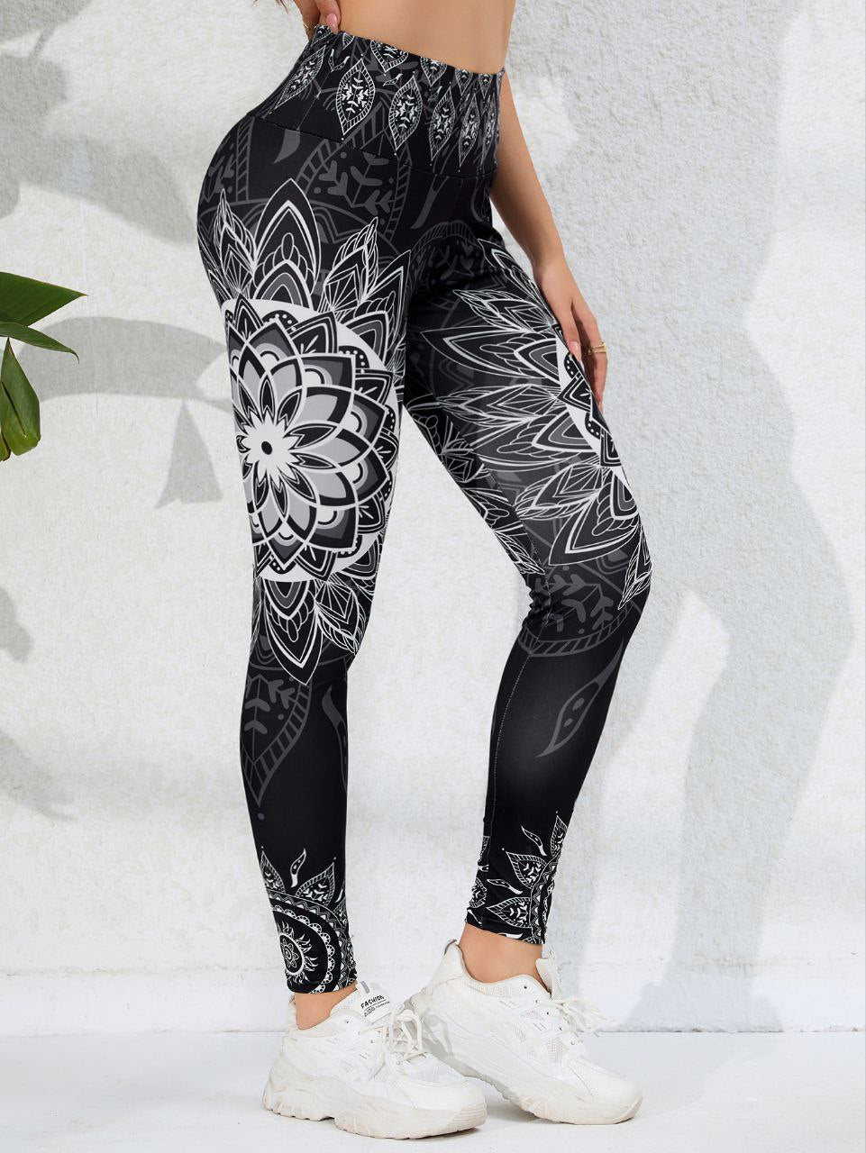 Legging For Women Mandala Design High Waist Workout Yoga Sportswear Size S-L