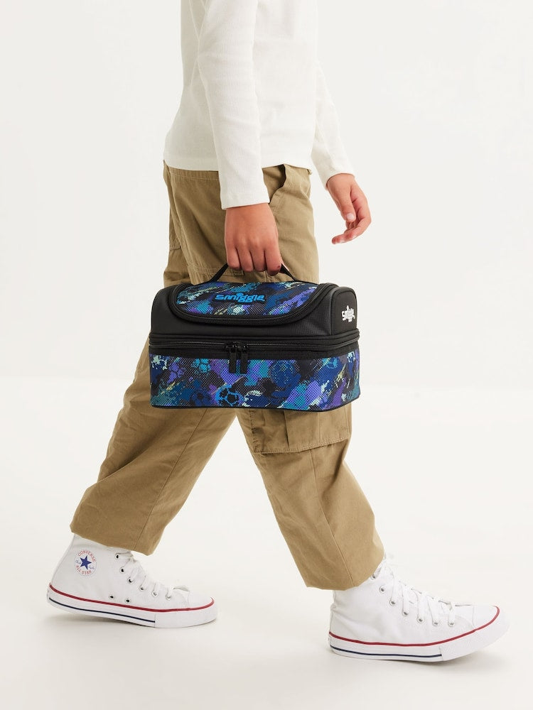 Smiggle Lunch Bag - Blue | Football | 25×14.5×12.5cm