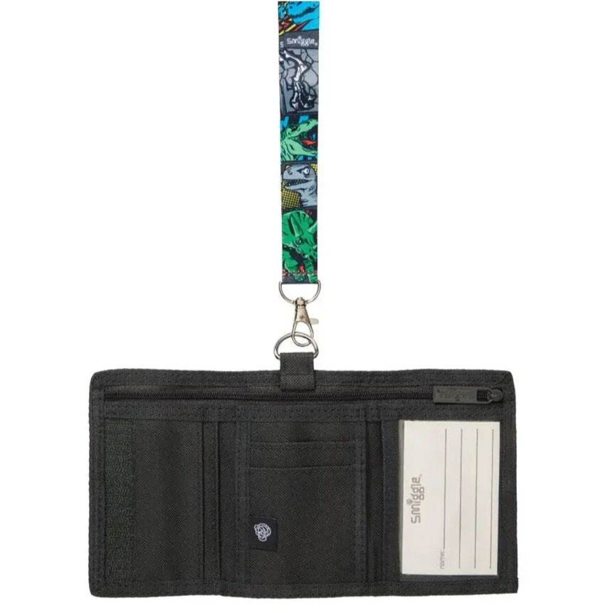 Smiggle Wallet Lanyard | Green Dinosaur