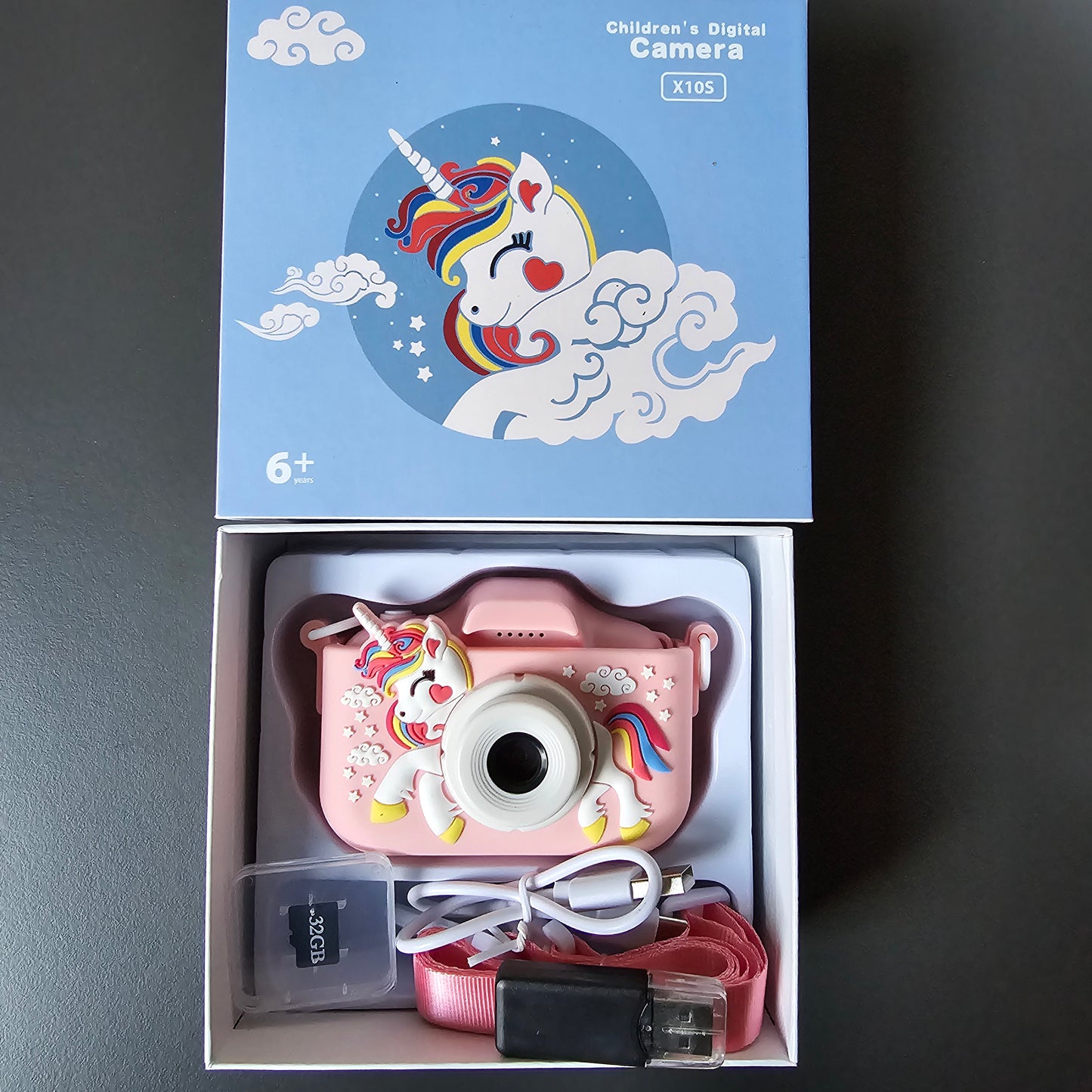 Unicorn Digital Camera for Kids 1080P HD - 32GB memories +usb
