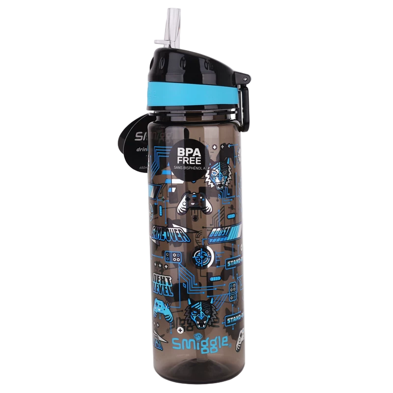 Smiggle Water Bottle - Blue Game | 650ml
