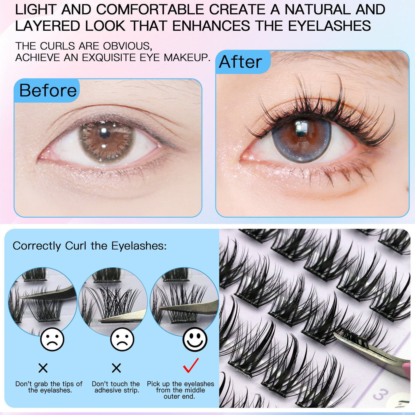 Lash Vana Segmented Self-adhesive Lashes W50-W51